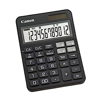 【中古】（まとめ）キヤノン カラフル電卓 ミニ卓上KS-125WUC-BK 12桁 ブラック 2307C001 1台【&times;3セット】｜AJIMURA-SHOP