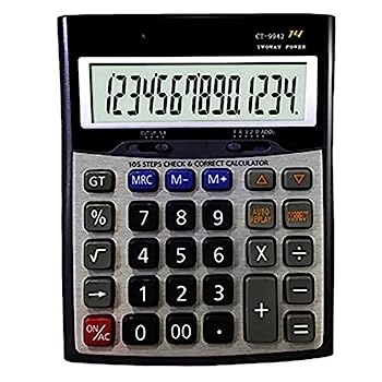 【中古】電卓実務電卓 ソーラー電卓のための資金やオフィスブラック デイリーおよびベーシックオフィス向け (Color : Black, Size : One size)|AJIMURA-SHOP