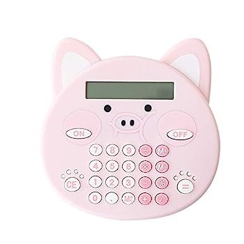 【中古】電卓 漫画のパーソナリティクリエイティブ電卓とコンピュータ女性のかわいいファッションピンク学生 基本的な計算機 (色 : Pink, Size : 13.5x13|AJIMURA-SHOP