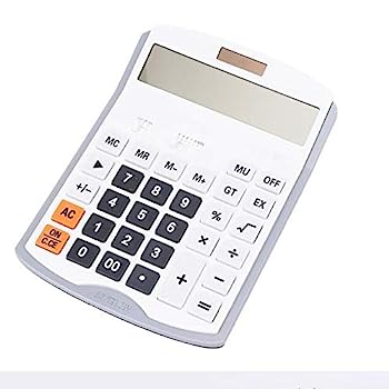 【中古】電卓 電卓金融庁は、ファッション大大画面のビッグボタン12桁のコンピューター用品 基本的な計算機 (色 : White, Size : 15x20cm)｜AJIMURA-SHOP