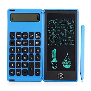 【中古】本格実務電卓 6インチLCD書き込みタブレットを備えた12桁のディスプレイデスクトップ電卓 携帯便利 (Size:16 X 15.6 X 0.5cm; Color:Blue)｜AJIMURA-SHOP