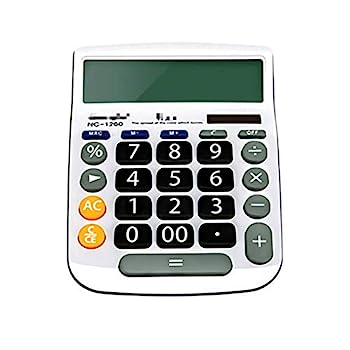 【中古】電卓 12桁電卓LEDデュアル電源大画面デスクトップ電卓 オフィス用品|AJIMURA-SHOP