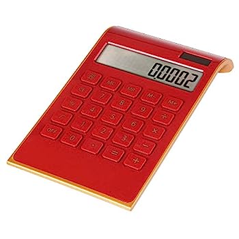 【中古】電卓 電子ソーラーデュアルパワー電卓オフィススクール用の超薄型10桁デスクトップ電卓 商売電卓/ビジネス用/家庭用/テレワーク (Size:Free Size｜AJIMURA-SHOP