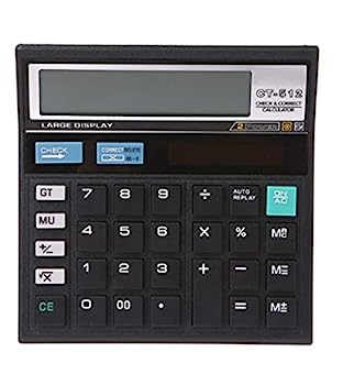 【中古】正確なコンピューター 12桁のディスプレイ科学計算機バッテリーデュアルパワーラージディスプレイオフィスデスクトップ電卓|AJIMURA-SHOP