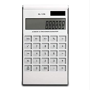 【中古】電卓 ダブルパワー大画面電卓超薄型ファッションホワイトコンピューター|AJIMURA-SHOP