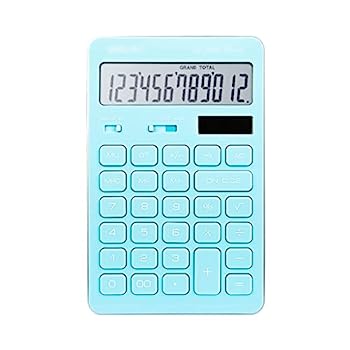 【中古】創造性 handheld 12桁の電卓、バッテリーの太陽の二重電力、携帯用電子ボタン表示電卓、学生、ビジネス (Color : Blue, サイズ : 4.3X6.7inchs)｜AJIMURA-SHOP