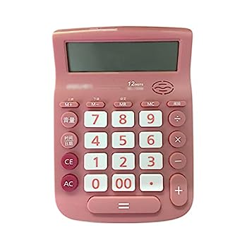 【中古】創造性 デスクトップ計算機、12桁のLCD表示敏感ボタン電子電卓、バッテリー電源、学生、オフィス、女の子 (Color : Pink, サイズ : 5.3X7.3inchs|AJIMURA-SHOP