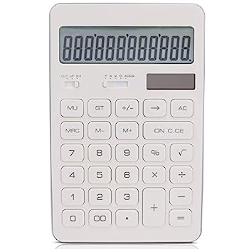 【中古】電卓 デスクトップ電卓ビジネスデスク電卓ソーラーデュアルパワーカリキュレータ オフィス、学生、仕事用 (色 : Blue, Size : 16.8x10.6cm)｜AJIMURA-SHOP