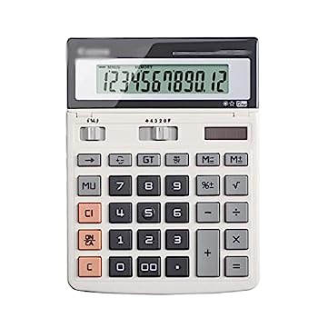 【中古】Desktop Calculator 財務会計に適した商業オフィス多機能太陽関数電卓12ビット大キー大画面|AJIMURA-SHOP
