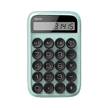 【中古】ポータブル ハンドヘルド電卓、バッテリー駆動、12桁のディスプレイの携帯用敏感なボタン電子計算機、学生、ギフト (Color : Blue, サイズ : 3.6