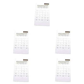 【中古】tinysiry ポケット電卓ビッグボタンソーラー12桁の電卓液晶画面オフィス用品 白い5pcs｜AJIMURA-SHOP 8,464円