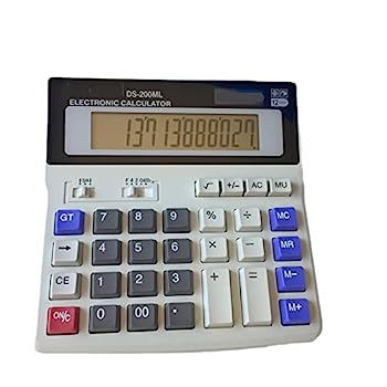 【中古】Pilipane 12桁電卓 小型 ポータブル 安全 クイックレスポンス デスクトップ デジタル電卓 ビジネス オフィス 自宅 基本予算 学校 銀行など用 (DS