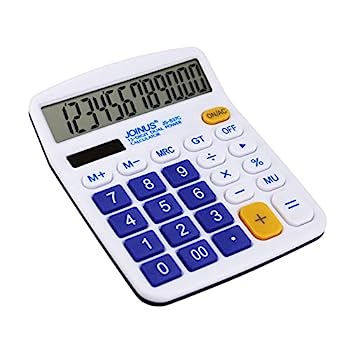 【中古】QPEY 電卓 12桁 バッテリー オフィス ベーシック デスク デスクトップ 電卓 大きなLCDディスプレイ 大きな感度ボタン (ネイビーブルー)｜AJIMURA-SHOP