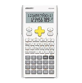 【中古】DEPILA 電卓 多機能電卓 科学電卓 機能 学生用電卓 デスクトップ電卓 けいさんき (Color : White, Size : 16.2*8.2cm)