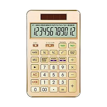 【中古】電卓 電卓ビジネスオフィスデスクトップソーラー電卓12桁表示電卓税 自宅 ビジネス用｜AJIMURA-SHOP 13,239円
