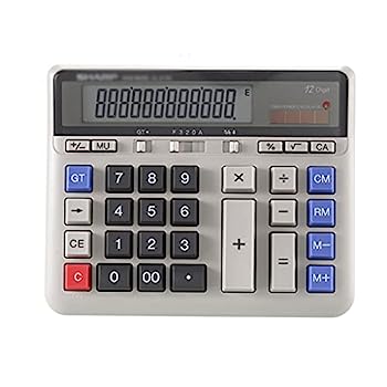 【中古】デスクトップ電卓、大きなグレーボタン、太陽電池の二重電源、シンプル、オフィス、ファイナンス会計でデスクトップ表示 電卓 (Color : Light gr｜AJIMURA-SHOP