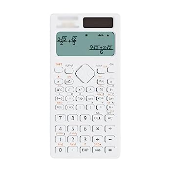 【中古】12桁のLCD電卓、電池の太陽電池、電子ボタンハンドヘルド2ラインディスプレイ計算機、試験のための計算機、学生 電卓 (Color : White, サイズ :｜AJIMURA-SHOP