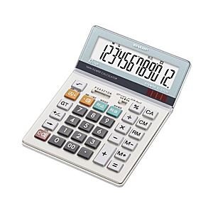 【中古】（業務用セット） シャープ 卓上大型電卓 12桁 縦19.7×横14.0×厚さ2.7cm EL-S752K-X 1個 【×2セット】