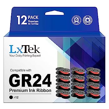 【中古】LxTek GR24 ユニバーサルツインスプール電卓リボン交換用 Nukote BR80c Sharp El 1197 P III Porelon 11216 Dataproducts R3027 (ブラック/レッ｜AJIMURA-SHOP