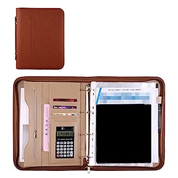 【中古】クリップボード バインダーA4多機能ファイルフォルダービジネスポータブルジッパーバッグチラシマネージャーフォルダーPuポートフォリオ電卓販売