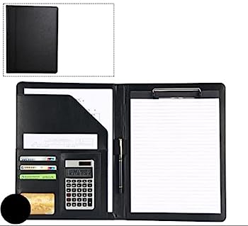 【中古】ビジネスノートメモ帳 A4 システム手帳 ペンホルダー付き ページ バインダー 高級合成PU かばん 名刺入れ ブリーフケース 多機能フォルダー ノー