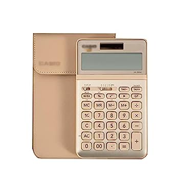 【中古】ポータブル デスクトップ計算機、12桁の大画面、大きなゴールデンボタン、太陽電池の二重電源基本機能、オフィス、ファイナンス ギフト (Color :｜AJIMURA-SHOP