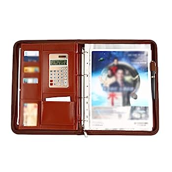【中古】クリップファイル A4 多機能ハンドヘルド Zip ノート フォルダーと電卓フリップブック卸売ビジネス レザー マネージャー フォルダー クリップボ