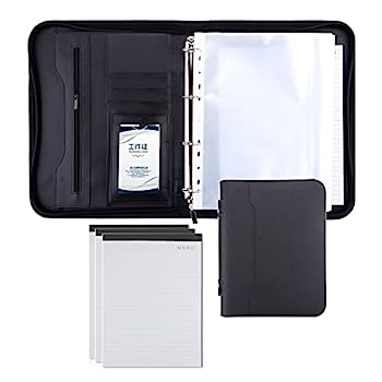 【中古】バインダー A4 クリップボード高級感 革 クリップ クリップファイル 贈り物 ギフト 事務用品 名刺ホルダー 多機能 ペンホルダー ポケット付き (C|AJIMURA-SHOP