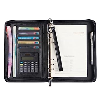 【中古】クリップボードフォルダ ビジネスマネージャー ジッパーバッグ 多機能 電卓付き ルーズリーフ 情報契約フォルダー｜AJIMURA-SHOP