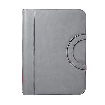【中古】クリップボードフォルダ A4 多役立つことハンドヘルド Zip 万覚え帳 フォルダと計算器フリップ書き付け卸売商行為 なめし革 支配人 フォルダ (色 :