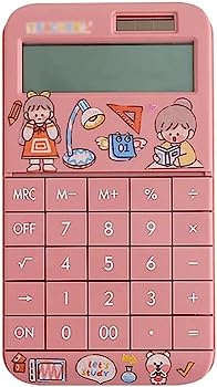 【中古】Desktop Calculator Portable Desktop Calculator LED Display Solar Power Calculator Standard Function Calculator for School Office Home P|AJIMURA-SHOP