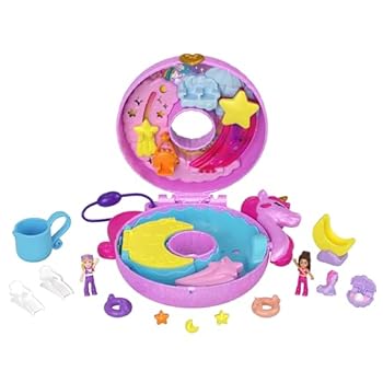 【中古】Polly Pocket スパークルコーブ アドベンチャー ユニコーン フローティ コンパクトプレイセット マイクロドール2体付き カラーチェンジ 水遊び｜AJIMURA-SHOP
