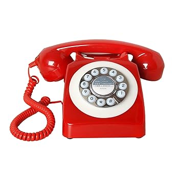【中古】Benotek 吊りひも付き添い人 赤いこと レトロ 電話を掛ける 介護ホーム執務室用 古典派音楽 オールドファッション くっ付ける電話を掛ける 有線 アンティーク かざり付ける事務机いの一番電話を掛ける