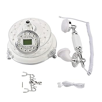 【中古】レトロ電話 、電話機、多機能プラスチック伝統電話 、装飾電話機、プレート回転式ダイヤルアンティーク電話 ホテル/ビジネス/家庭適用