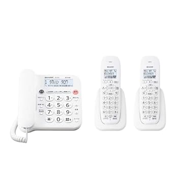 【中古】【完全無欠品】 読みやすい(SHARP) 分かりやすい コードレス 電話 見分かりやすい液晶 小にくらしい電話を掛ける押しとどめる役立つこと付 個人的印字機 子機2台 白いこと系 JD-G33CW