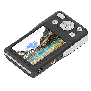 【中古】8K 固定ディスク 68MP デジタル写真機、2.7in画面、16X望遠レンズ、もの言う花水漉し、映像媒体録画、パウダーコンパクト (黒)