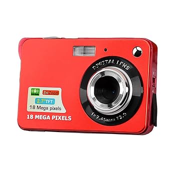 【中古】デジタルカメラ ミニポケットカメラ 18MP 2.7 インチ LCD スクリーン 8x ズーム スマイルキャプチャ 手ぶれ補正 バッテリー付き