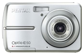 【中古】PENTAX デジタルカメラ OPTIO E50 シルバー 810万画素 光学3倍ズーム|AJIMURA-SHOP