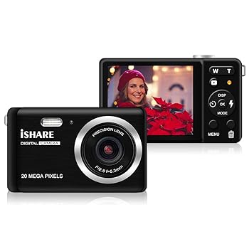 【中古】ISHARE デジタルカメラ 写真用 2.8インチLCD 20MP HD 写真カメラ 充電式ポイント 撮影カメラ 子供/ティーンエイジャー/シニア/学習者/初心者用 (