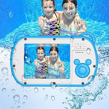 【中古】水中写真機 赤ちゃん用 固定ディスク 1080P 雨合羽キッズカメラ 映像媒体リコーダー アクションプリスクールカメラ 8倍デジタルズームカメラ 閃光電球とマイクス