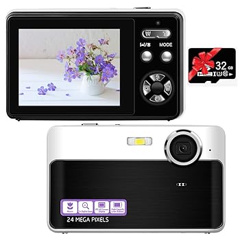 【中古】DC4 2.4インチLCD画面ポータブルミニコンパクトデジタルカメラ。