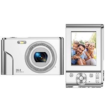 【中古】デジタル写真機 FHD 1080P ミニテレビカメラ 36MP Vlog写真機 YouTube用 2.4in IPS LCD見せびらかす コンパクトポケットカメラ 16倍デジタル