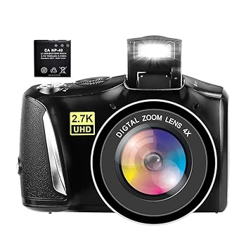 【中古】48MPデジタル写真機、4倍デジタルズームカメラ付き添い人。