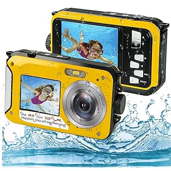 【中古】防水デジタルカメラ、フルHD 48MP画像2.7Kビデオ10フィート水中カメラ、セルフィーデュアルスクリーンフルカラーLCDディスプレイ、16Xデジタルズ｜AJIMURA-SHOP