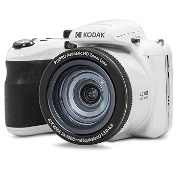 【中古】KODAK PIXPRO AZ425-WH 20MP デジタルカメラ 42倍光学ズーム 24mm 広角レンズ 1080P フルHD ビデオ 光学手ブレ補正 リチウムイオンバッテリー 3