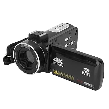 【中古】4K ビデオ カメラ ビデオカメラ、56MP Vlog カメラ、WIFI デジタル カメラ 3.0 インチ回転式タッチ スクリーン WIFI 18X デジタル ズーム カメラ|AJIMURA-SHOP