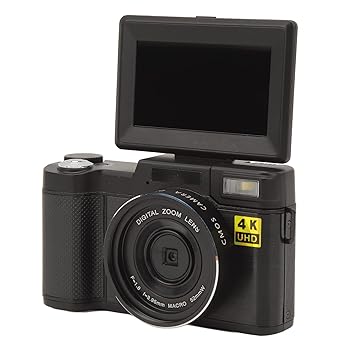 【中古】Vloggingカメラ、3.2インチ180度フリップスクリーン付き写真用4K 48MPデジタルカメラ、オートフォーカスVloggingカメラ、16Xデジタルズームトラ｜AJIMURA-SHOP 14,700円
