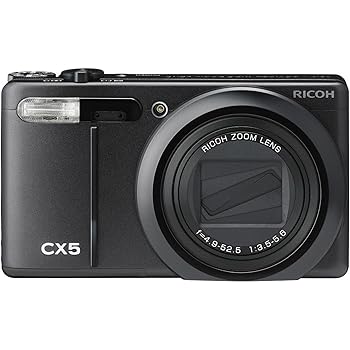 【中古】【整備済み品】 RICOH ハイブリッドAFシステム搭載 光学10.7倍ズーム CX5 ブラック CX5BK (整備済み品)