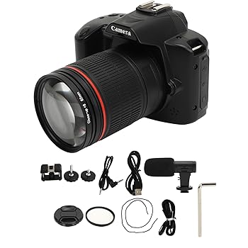 【中古】デジタルカメラ、4K 64MP HD コンパクトデジタルカメラ、3インチ IPS カラーディスプレイ WIFI 携帯電話相互接続デジタルビデオカメラ、16X デジ