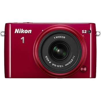 【中古】Nikon 1 S2 デジタルカメラ、NIKKOR 11-27.5mm f/3.5-5.6レンズ1個付き (レッド)